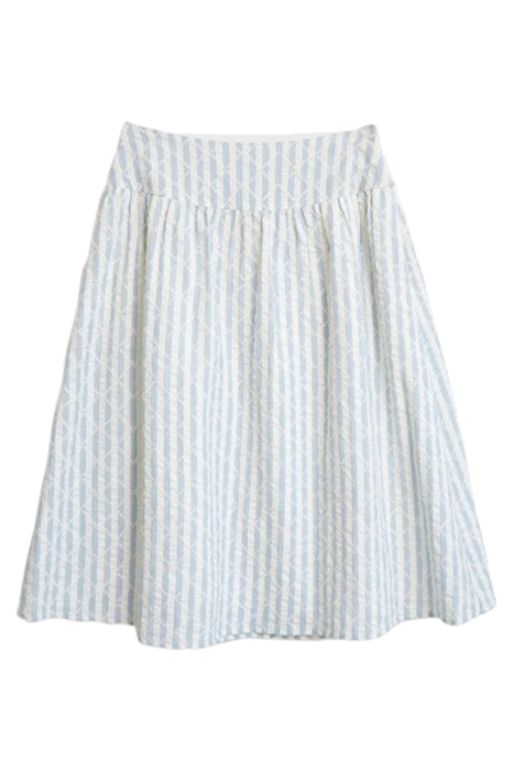 CLAUDIA TIERED COTTON SKIRT IVORY 1