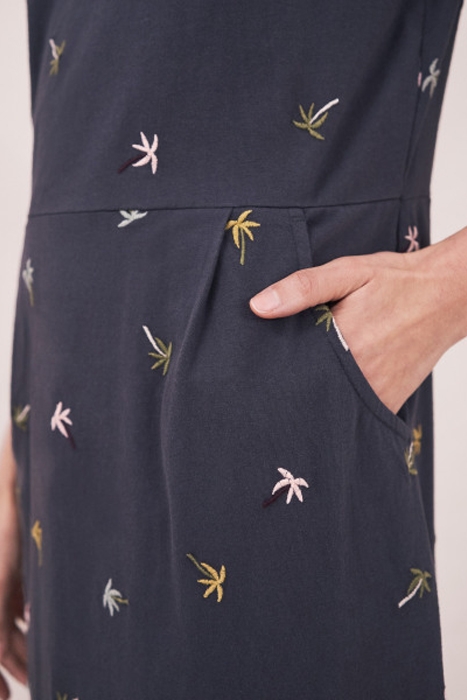 RUBY COTTON EMBROIDERED DRE GREY 4