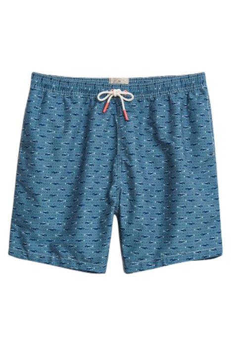 FISH PRINT SWIM SHORT BLUE PRINT 1