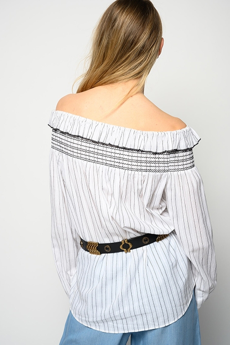 AFFRANTO BLUSA TELA OPERATA RI WHITE/BLACK 2