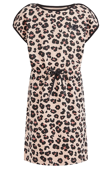 MEISJES JURK MET GLITTEROPDRUK DARK GREY 1