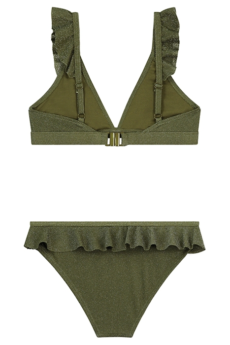 GIRLS BELLA BIKINI SET SICILY GLITTER PALMTREE GREEN 2