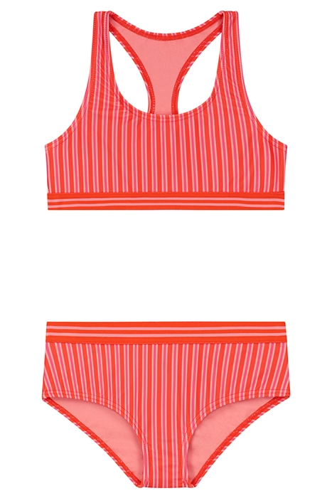 GIRLS CHARLIE BIKINI SET SOMERSET STRIPE BOHO PINK 1