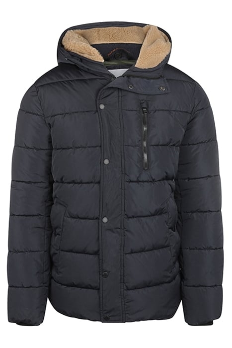 NYLON HOODED BOMBER BLACK IRIS (NAVY) 3