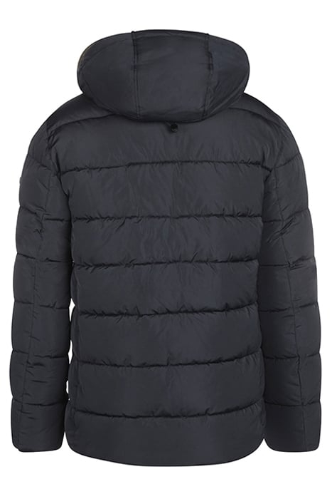 NYLON HOODED BOMBER BLACK IRIS (NAVY) 4