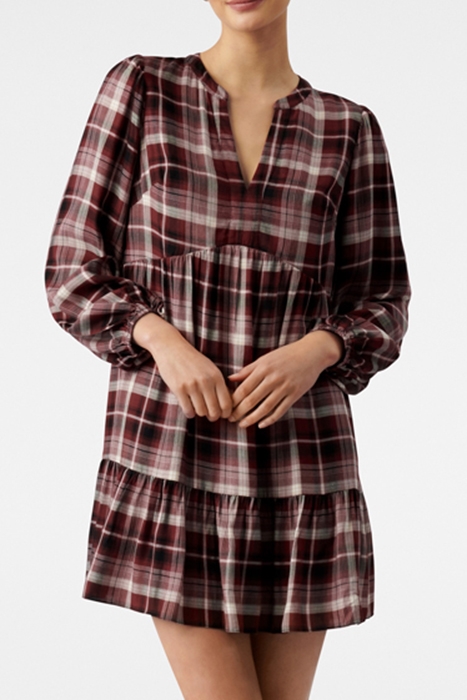 CLAUDIA CHECK SMOCK DRESS CHECK 2