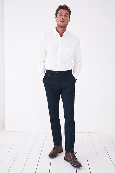 YORK TEXTURE COTTON TROUSER DARK NAVY 2