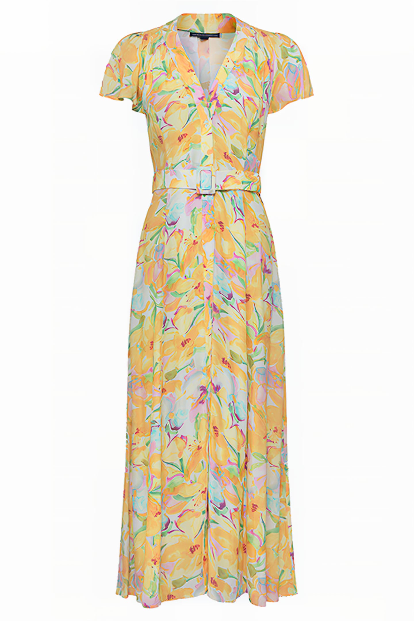 ISADORA DELPHINE S/S MAXI DRES GOLDEN GLAZE/CHLKPIN 4