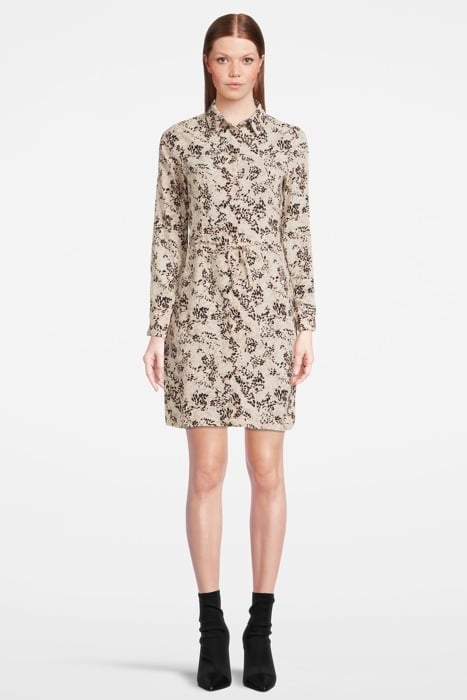 LYA DRESS L/S SANDSHELL BIRD 2