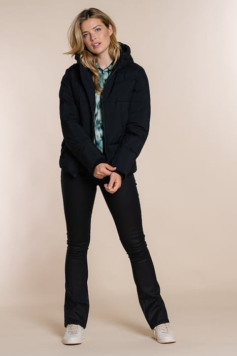 JACKET SHORT WITH HOOD BLACK 2