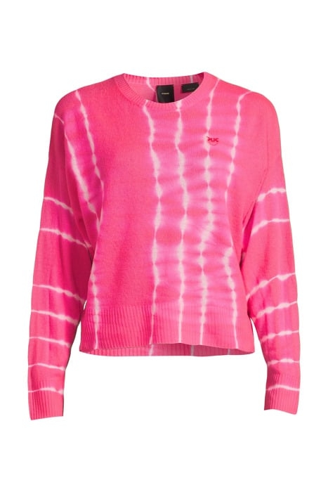 TARAMUNDI MAGLIA 100% CACHEMIR CREAM/NEON PINK 6