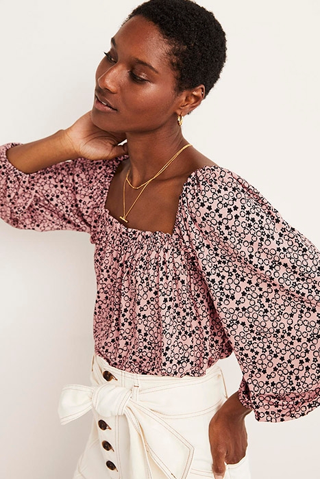 SQUARE NECK SWING JERSEY TOP PNK 3