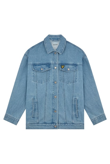 OVERSIZED DENIM JACKET LIGHT RINSE WASH 5