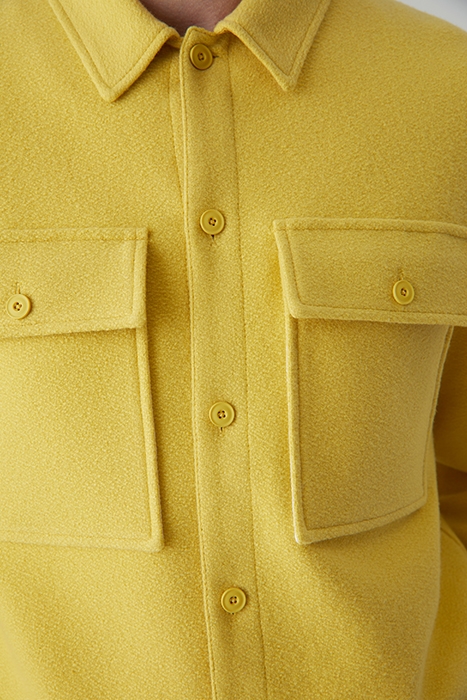 UTILITY SHIRT W/ ELBOW PATCHES WOOL YELLOW 5