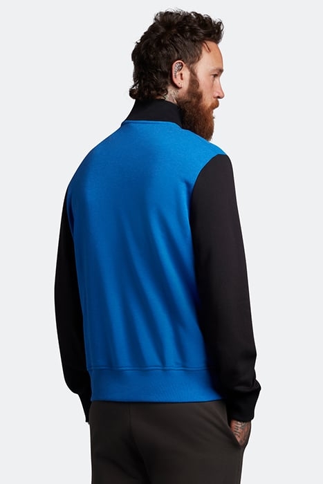 BLOCK MARL TRACK TOP BRIGHT BLUE MARL/JET BLACK 2