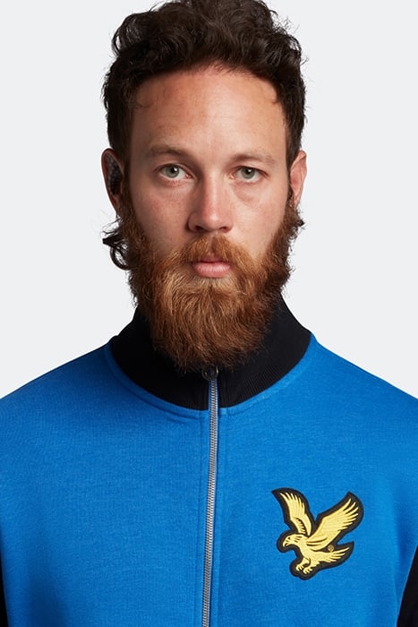 BLOCK MARL TRACK TOP BRIGHT BLUE MARL/JET BLACK 4