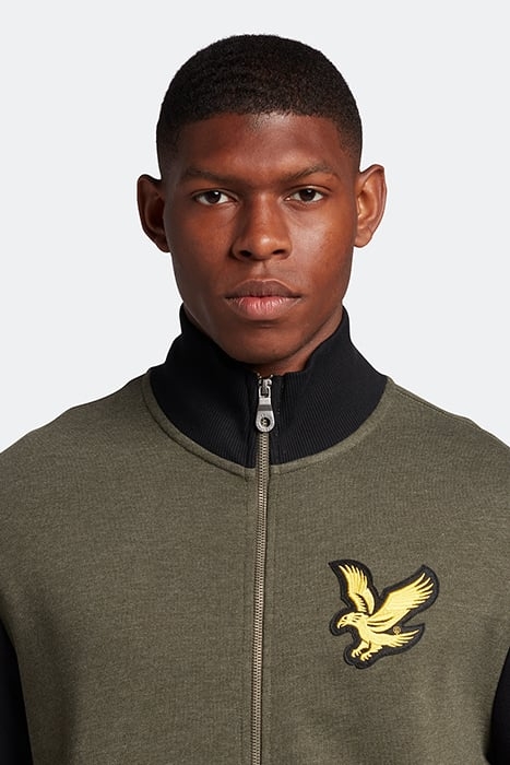 BLOCK MARL TRACK TOP OLIVE MARL/JET BLACK 4