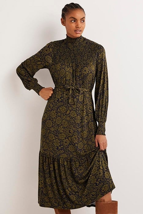 HIGH NECK JERSEY MAXI DRESS GRN 1