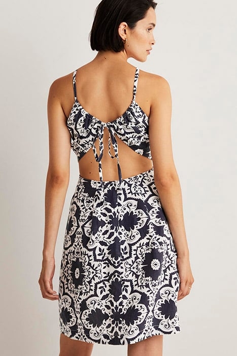 BACK DETAIL MINI DRESS NVY 2