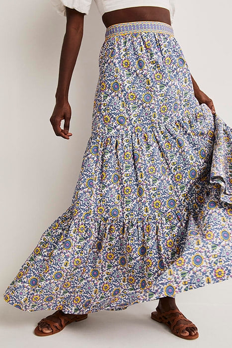 LORNA TIERED MAXI SKIRT IRS 4