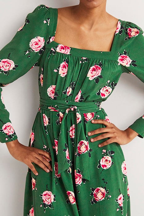 SQUARE NECK MAXI DRESS GRN 5