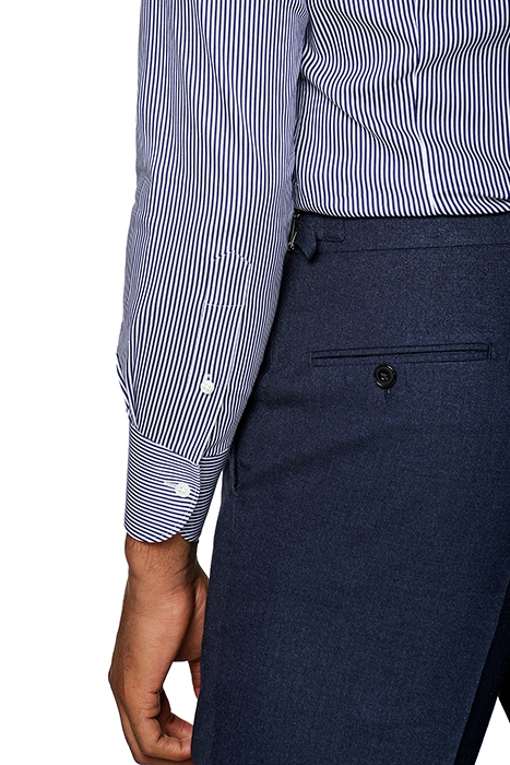 Navy Striped Extra Slim Fit Shirt 7
