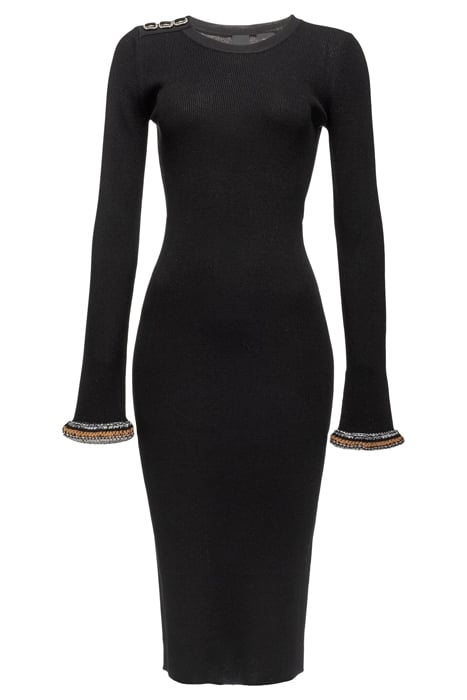 DALES ABITO COSTINA MISTO LANA BLACK 6