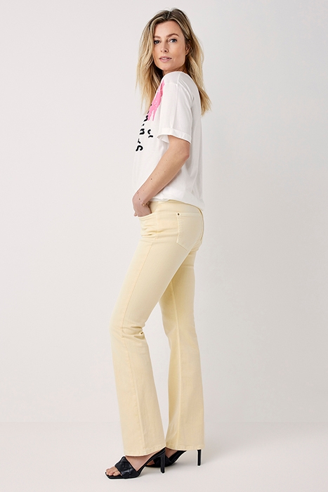 FLARED PANT SLUBBY STRETCH TWILL YELLOWS 2