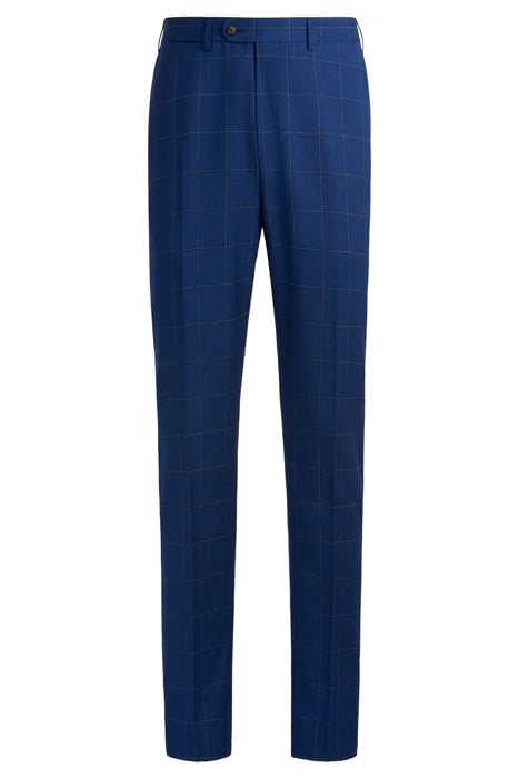 Mid Blue Checked Lazio Suit 3