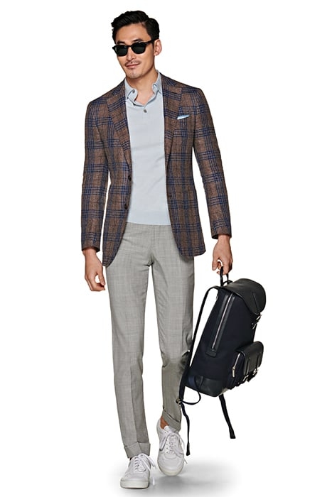 Brown Checked Havana Blazer 1