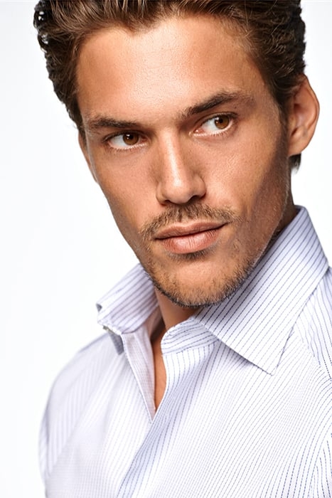 White Striped Slim Fit Shirt 4