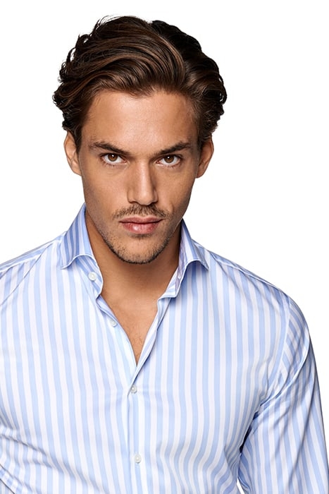 Light Blue Striped Extra Slim Fit Shirt 5