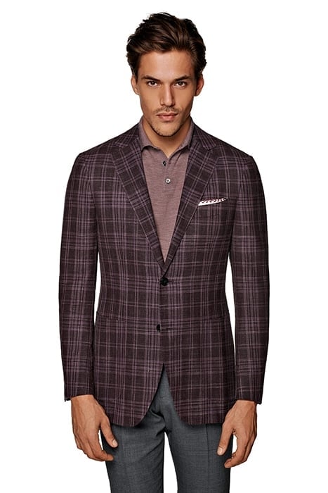 PURPLE CHECKED HAVANA BLAZER 1