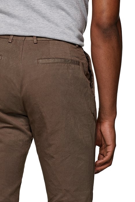 Mid Brown Pleated Campo Chino 7