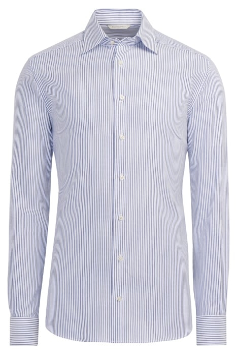 NAVY STRIPED OXFORD SLIM FIT SHIRT 2