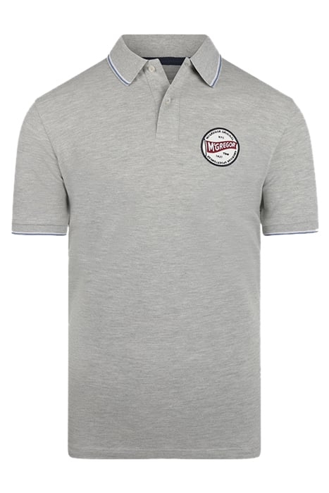 TIPPING POLO WITH BADGE RF GREY MELANGE 1
