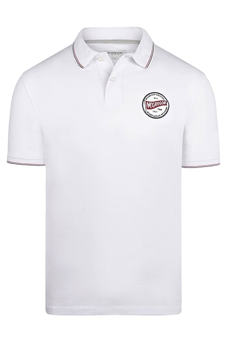 TIPPING POLO WITH BADGE RF WHITE 1
