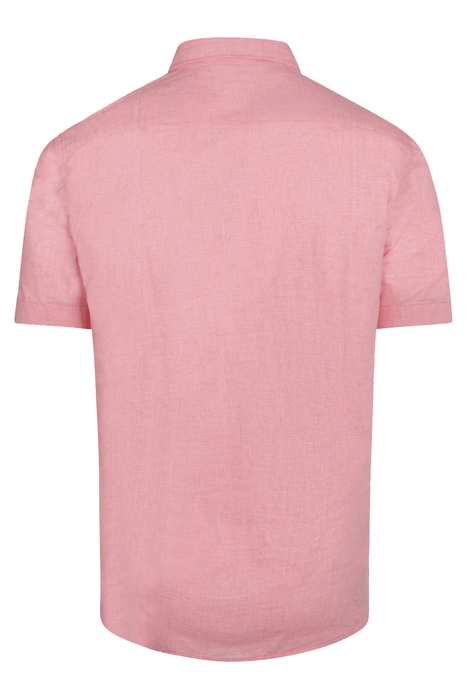 COTTON/ LINEN MINI HOUNDSTOOTH SHIRT S/S RF CORAL RED 2