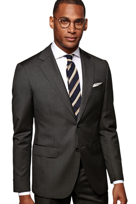 Dark Grey Striped Napoli Suit 3