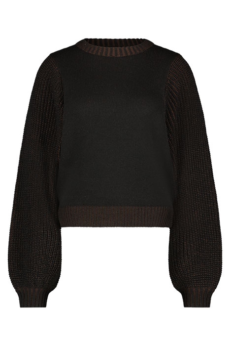 ULLA KNITTED PULL L/S BLACK MELEE 1