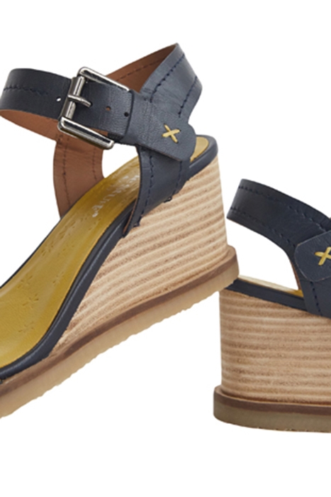 CRAFT LEATHER WEDGE SANDAL DARK NAVY 4