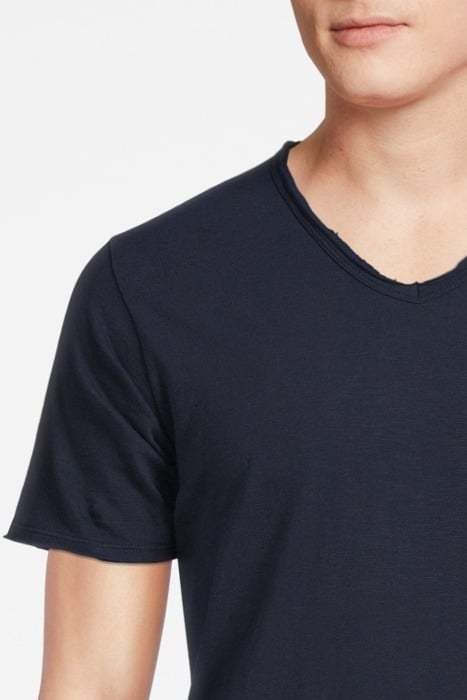 BASIC V-NECK TEE SLUB JERSEY DK. NAVY 5