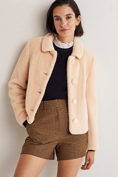 FAUX FUR SHORT COAT NUD 1