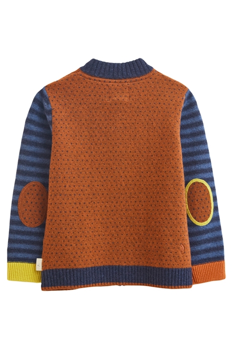 ALFIE ZIP THROUGH BROWN MULTI 2