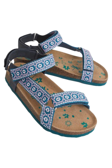 TREK FOOTBED SANDAL BLUE 2