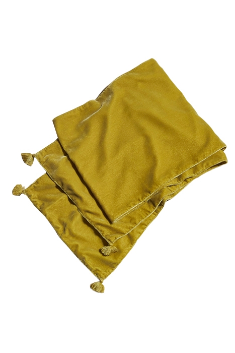 PLAIN VELVET SCARF MID CHARTREUSE 2