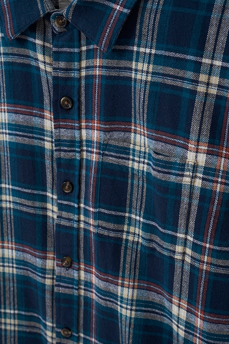 MOXLEY FLANNEL CHECK SHIRT DARK NAVY 3