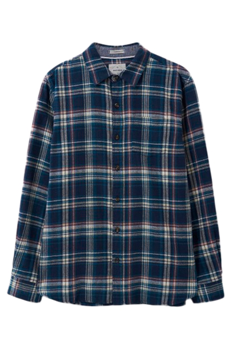 MOXLEY FLANNEL CHECK SHIRT DARK NAVY 1