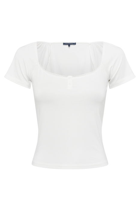VALENTINA JERSEY WHITE CAP SLEEVE T-SHIRT SUMMER WHITE 1