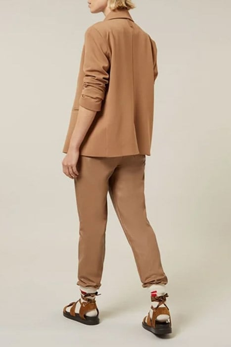 VEGAN LEATHER JOGGER DARK LATTE 2